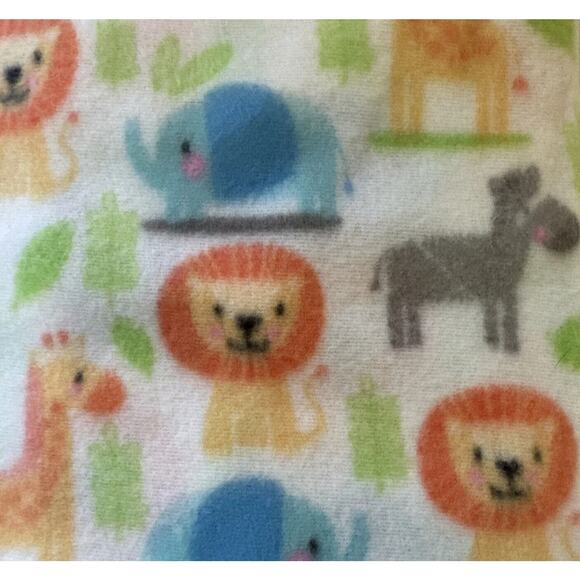 Angel of Mine Fleece Baby Animal Zoo Blanket 30 X 30 Inches Polyester Elephant - Picture 5 of 5